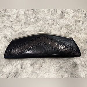 NWOT- Express Snake Skin Leather Clutch